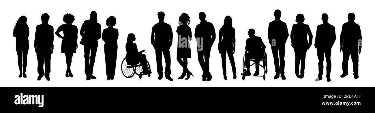 Silhouettes de gens d'affaires divers vecteur l'art. Illustration de Vecteur