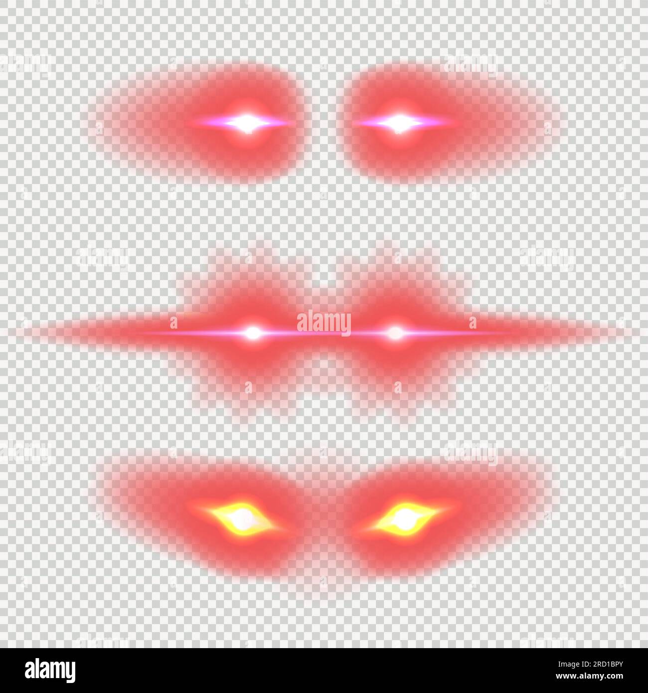 Illustration de modèle de vecteur de super-héros de jeu de meme laser Red Eyes. Superposition de mème rouge laser yeux rouges comiques. Illustration de Vecteur