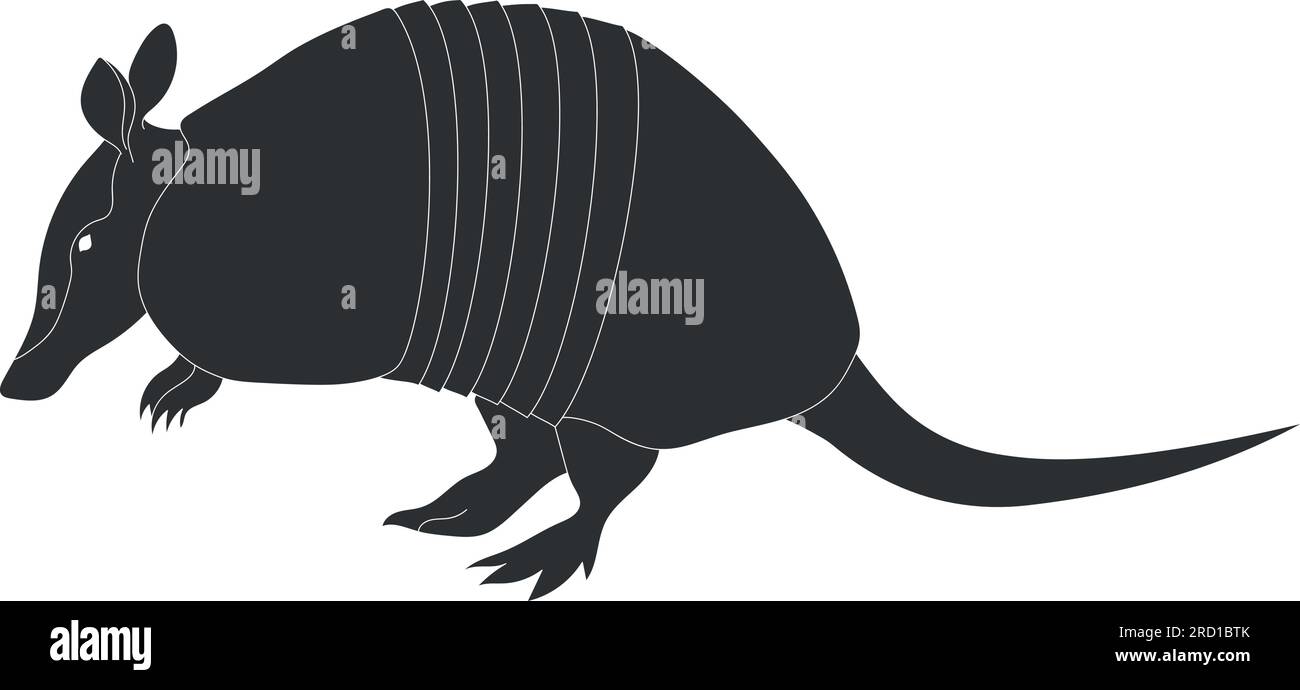 Silhouette Armadillo isolée sur fond blanc. Illustration vectorielle Illustration de Vecteur Silhouette Armadillo isolée sur fond blanc. Illustration vectorielle Illustration de Vecteur