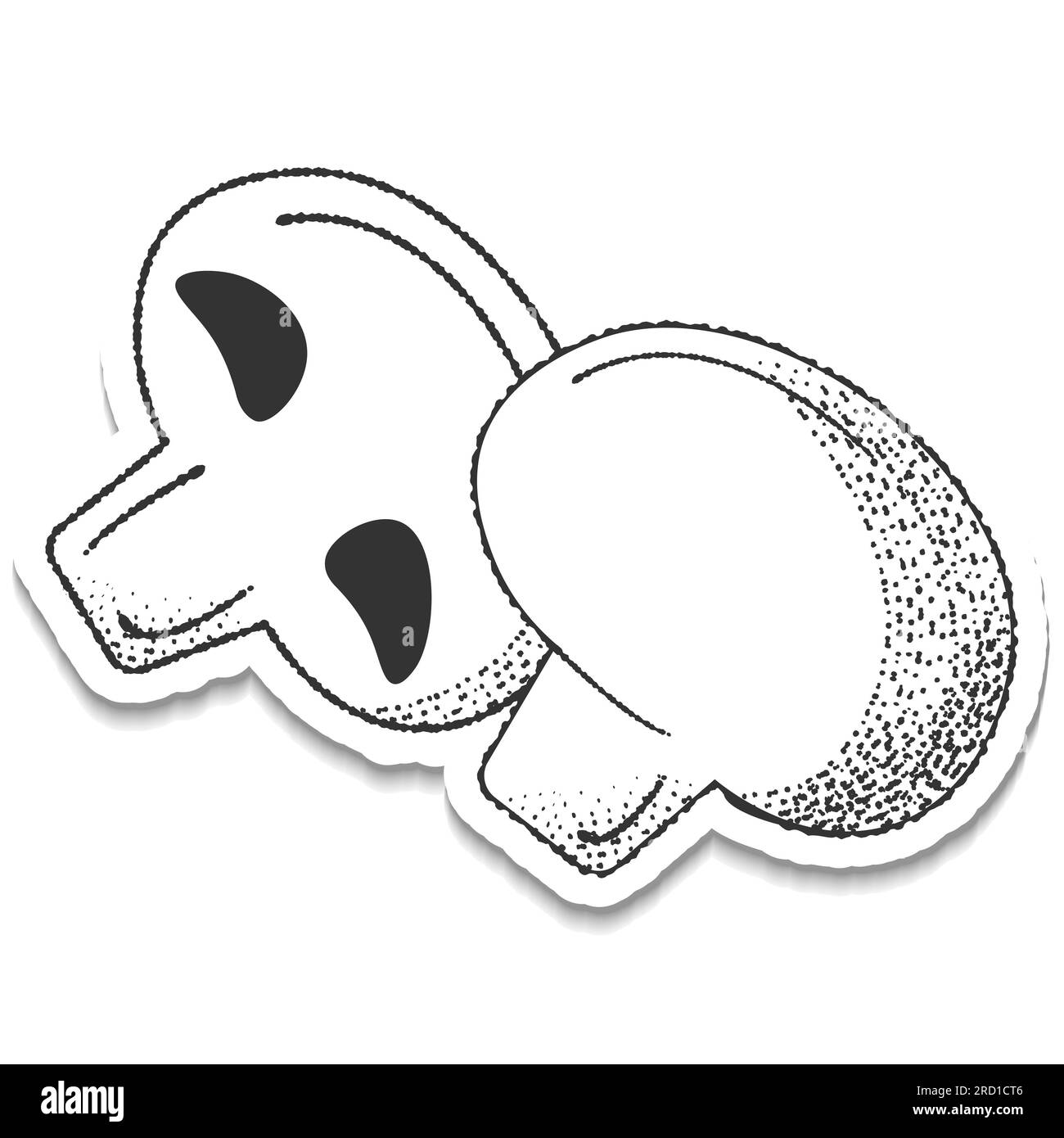 Sticker champignon pois 