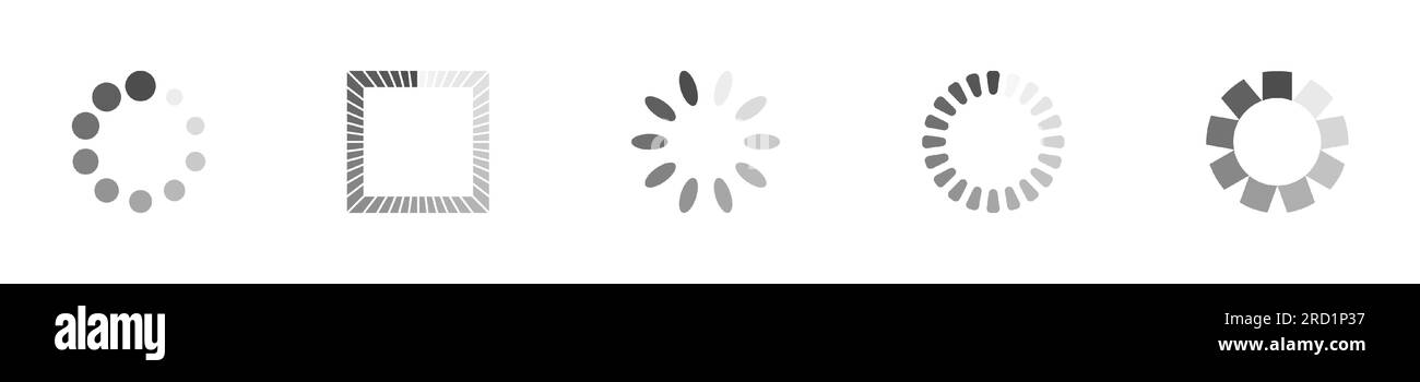 Télécharger le jeu d'affiches. Charger le jeu d'icônes. Charger le système. Chargement des données. Barre de chargement. Ordinateur gelé. Illustration du stock vectoriel. Illustration vectorielle. Illustration vectorielle Illustration de Vecteur