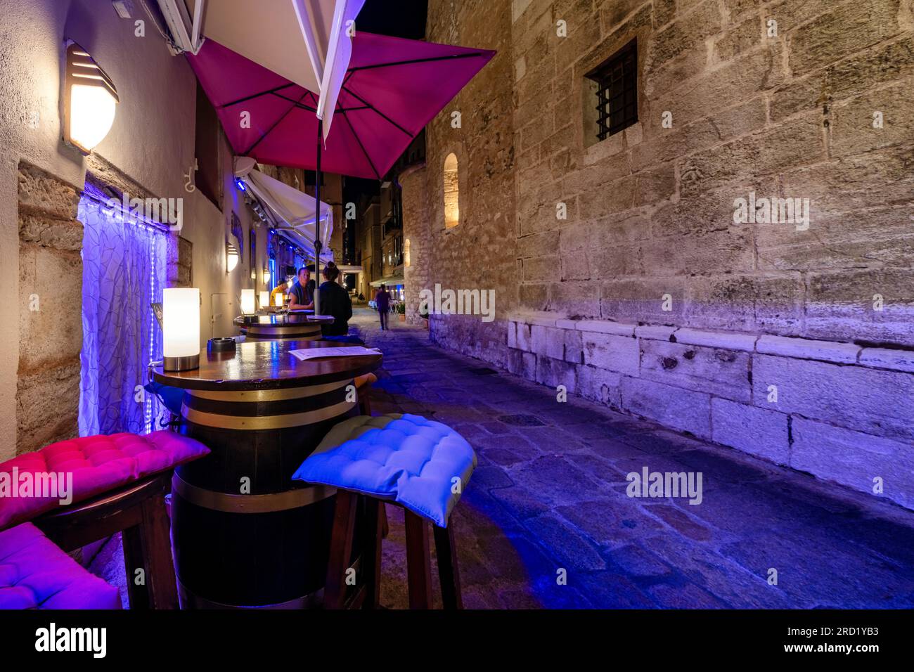 Soirée à Bonifacio, île de Corse, France Banque D'Images