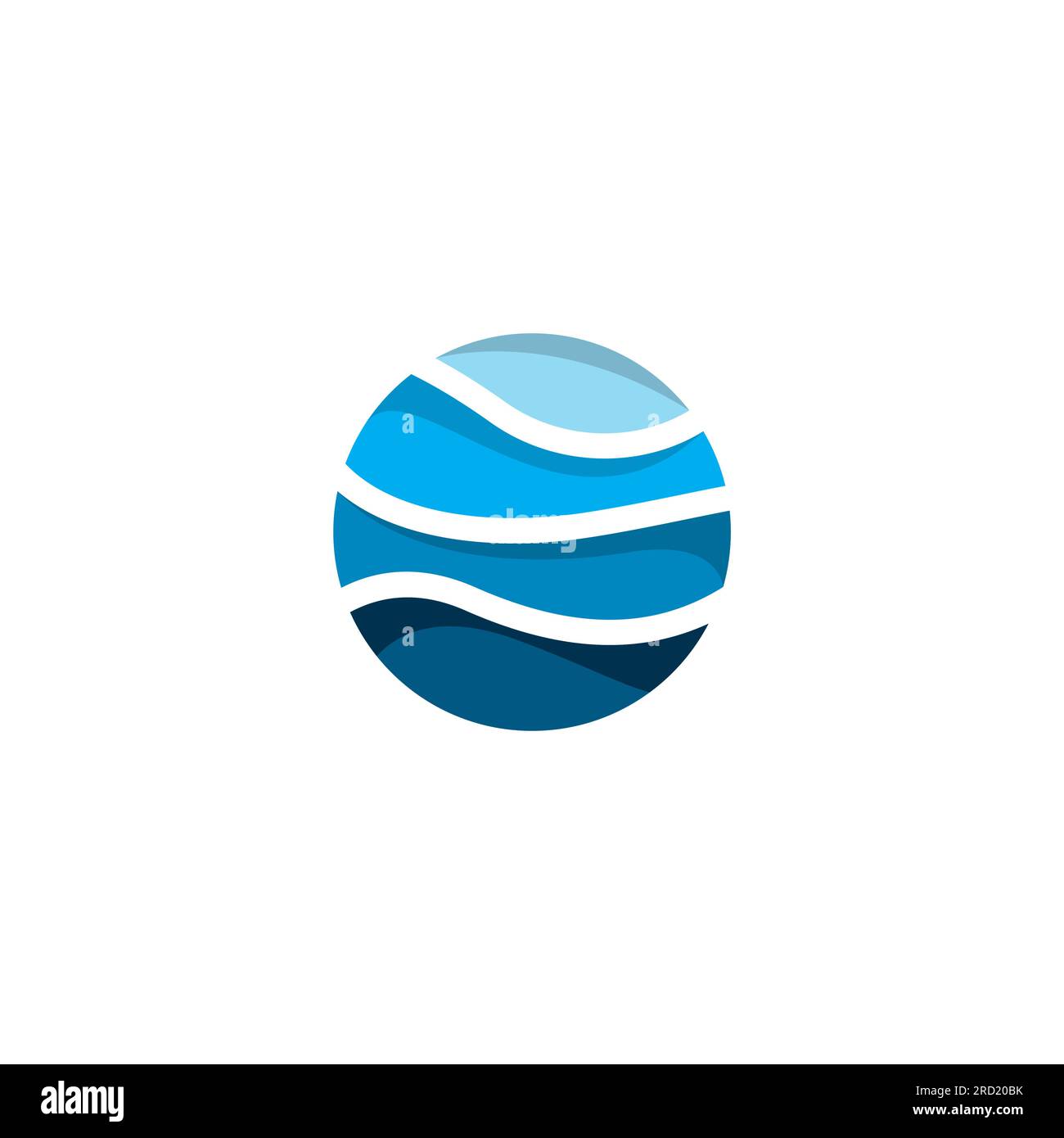 Logo abstrait Blue Wave. Logo Water. Vecteur abstrait océanique Illustration de Vecteur