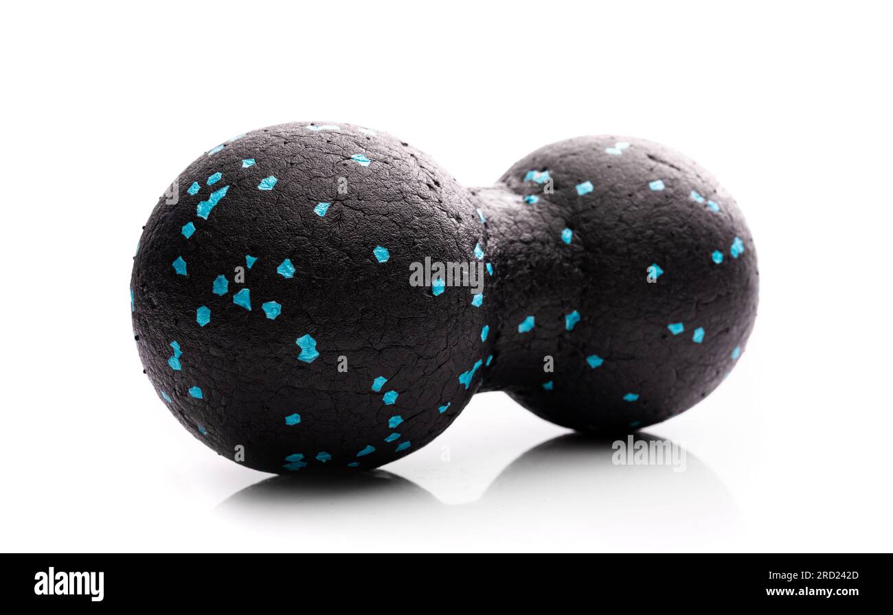 Boules de massothérapie pour la relaxation musculaire et la colonne vertébrale après un entraînement, un traumatisme ou une blessure. Équipement médical pour la récupération du dos et le soulagement de la tension de stress Banque D'Images
