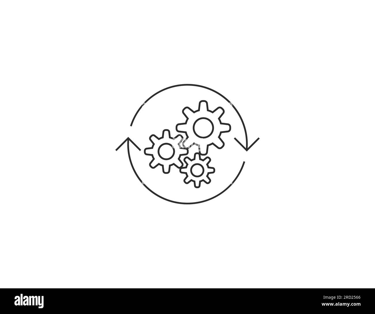 Automatisme, icône de processus. Illustration vectorielle. Illustration de Vecteur