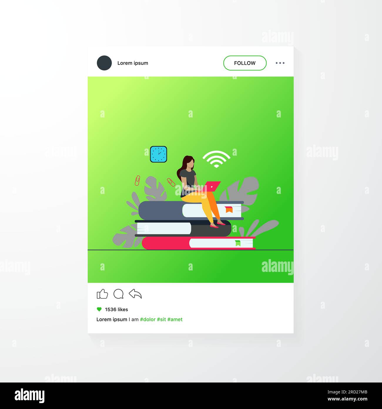 Cours en ligne et concept étudiant Illustration de Vecteur