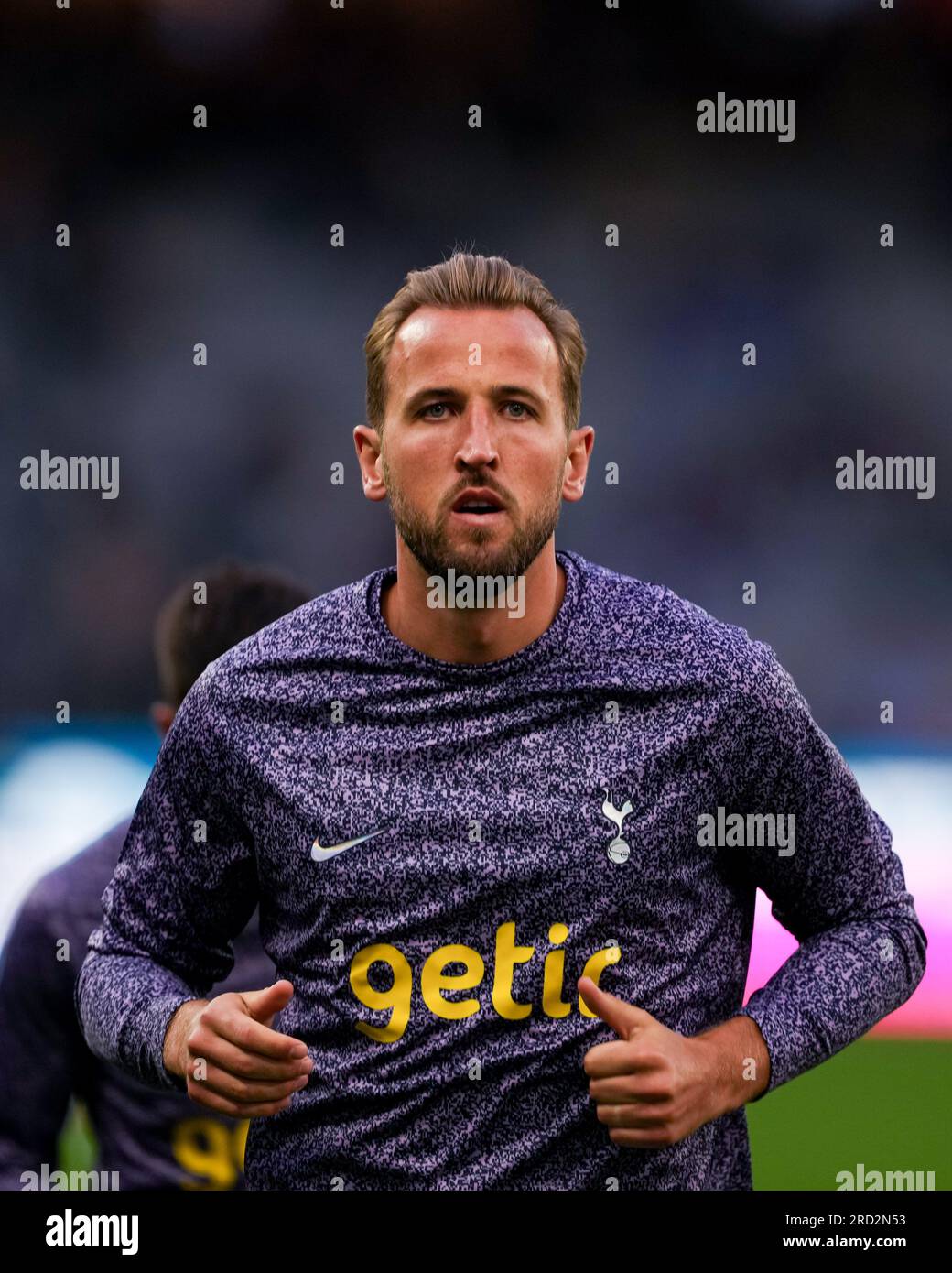 Perth, Australie. 18 juillet 2023. Australie, Perth, 18 juillet 2023 : Portrait (Headshot/gros plan) de Harry Kane (3 Tottenham) lors du match amical international de football entre Tottenham Hotspur et West Ham United au stade Optus de Perth, Australie. (Daniela Porcelli/SPP) crédit : SPP Sport Press photo. /Alamy Live News Banque D'Images