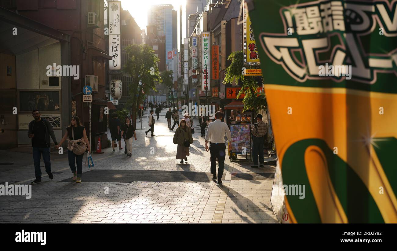 Les gens occupés sur Japanese Street à Tokyo Banque D'Images