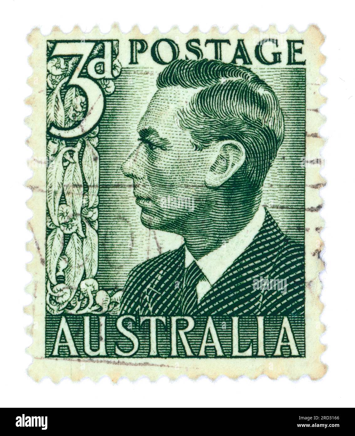 Le roi George VI Timbre-poste émis en Australie. Banque D'Images