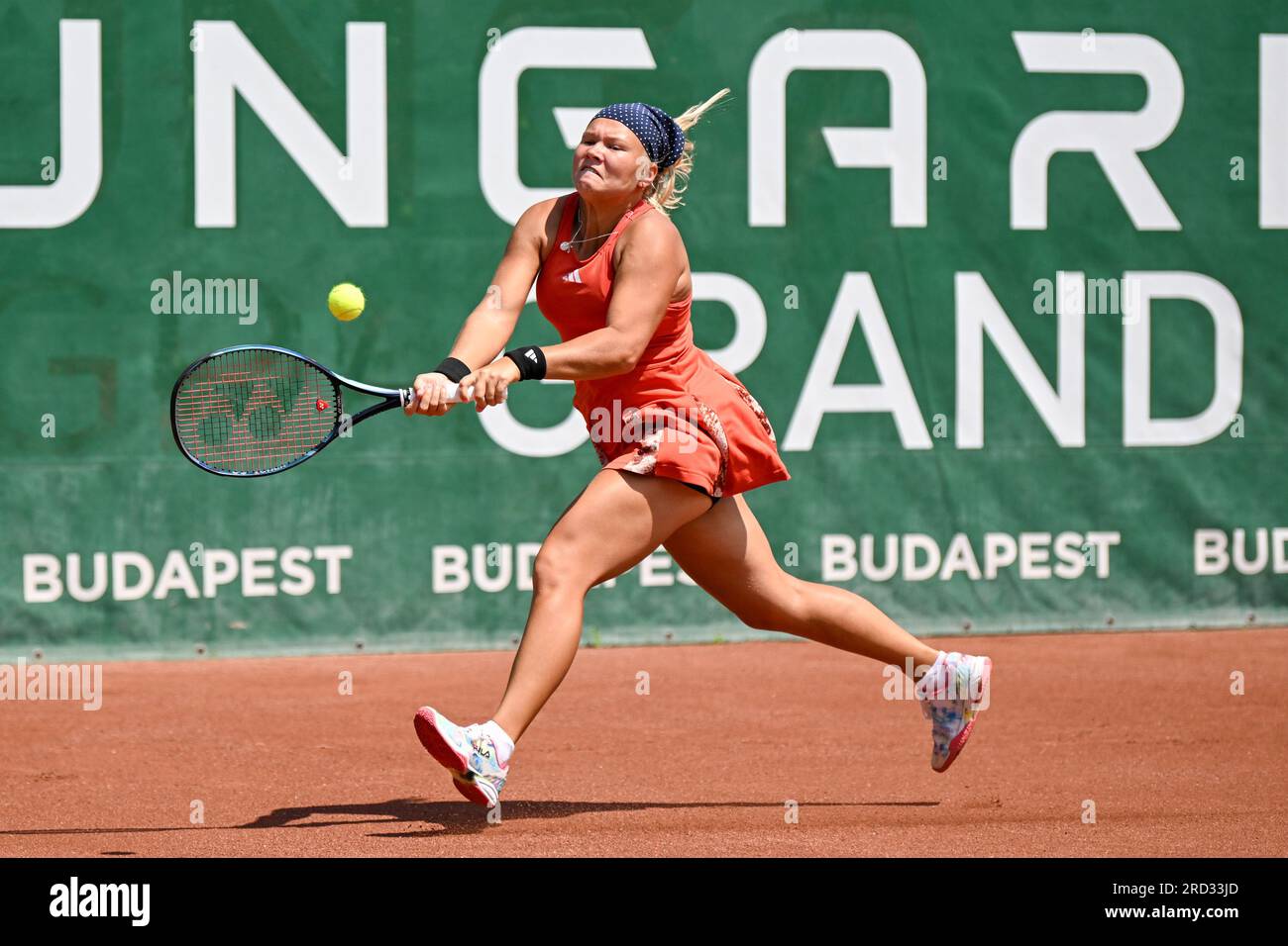 Budapest, Hongrie. 18 juillet 2023. Diana Maksimovna Snaider (RUS) lors de la deuxième journée du Grand Prix de tennis de Hongrie WTA250 le 18 juillet 2023 au Romai Teniszakademia, Budapest, Hongrie crédit : Live Media Publishing Group/Alamy Live News Banque D'Images