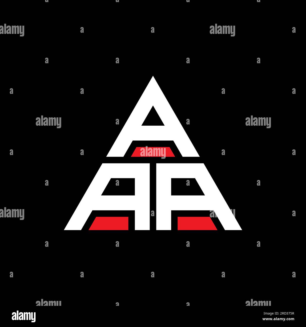 Logo AAA lettre triangulaire avec forme de triangle. Monogramme de logo triangle AAA. Modèle de logo vecteur triangle AAA avec couleur rouge. AAA triangul Illustration de Vecteur
