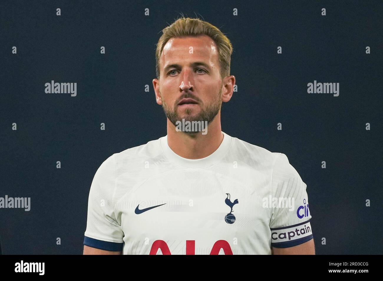 Perth, Australie. 18 juillet 2023. Australie, Perth, 18 juillet 2023 : Portrait (Headshot/gros plan) de Harry Kane (10 Tottenham) lors du match amical international de football entre Tottenham Hotspur et West Ham United au stade Optus de Perth, Australie. (Daniela Porcelli/SPP) crédit : SPP Sport Press photo. /Alamy Live News Banque D'Images