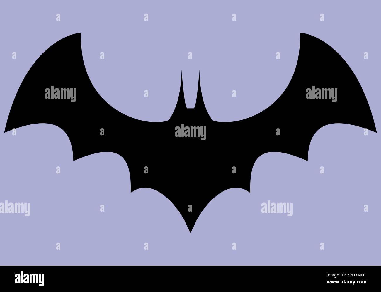 Une chauve-souris, chauve-souris noire, illustration de chauve-souris, couleurs noire et violette, convient pour l'affiche et la carte d'Halloween et l'icône et le signe, bon pour les médias sociaux Banque D'Images