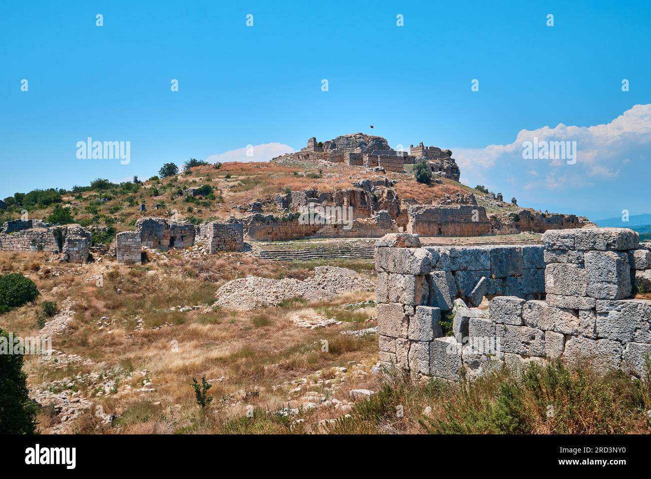 Antalya, Turquie - 18 juillet 2023 : une vue de la ville antique de Tlos Banque D'Images
