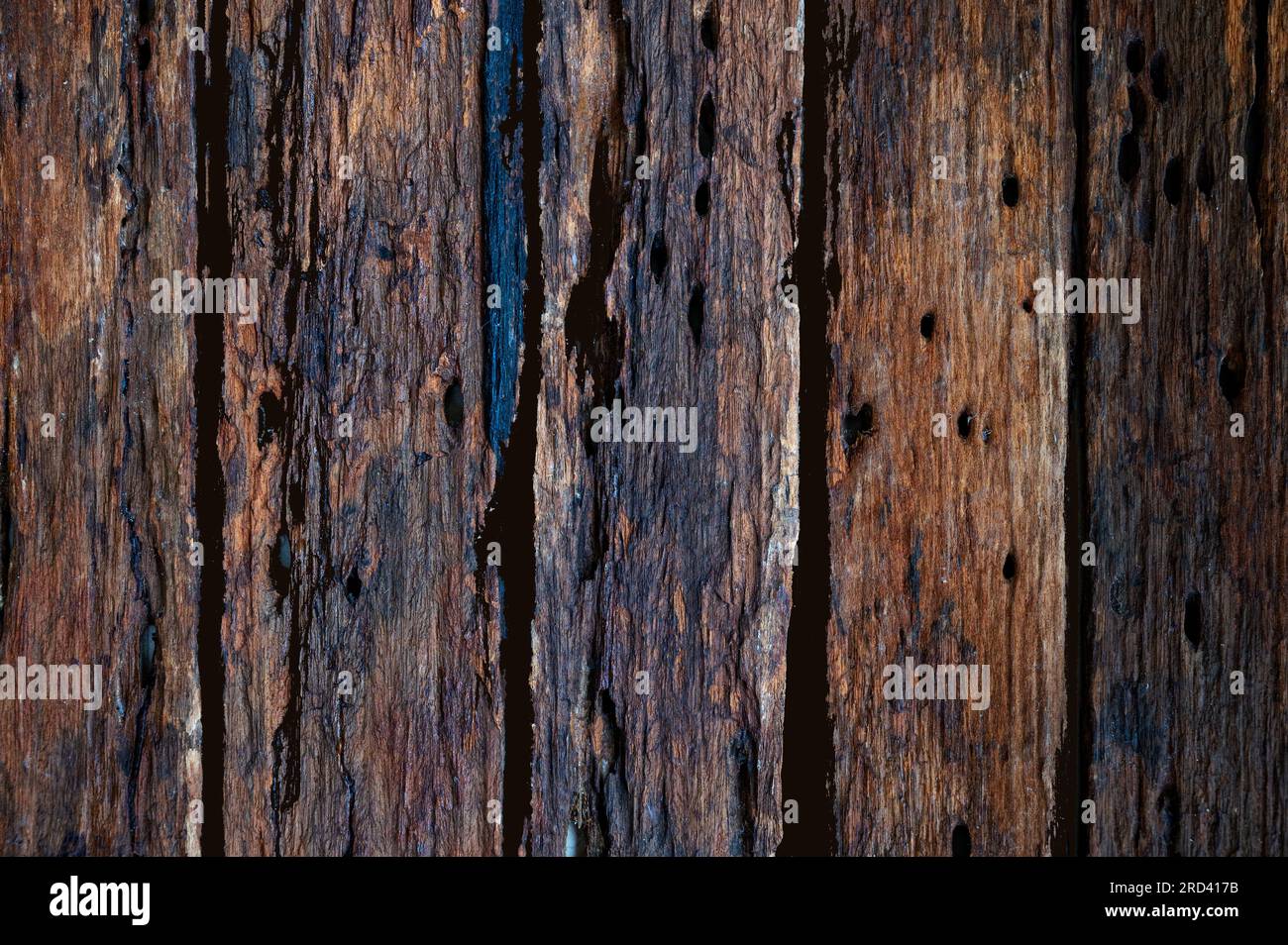 fond planches en bois brun foncé vintage Banque D'Images
