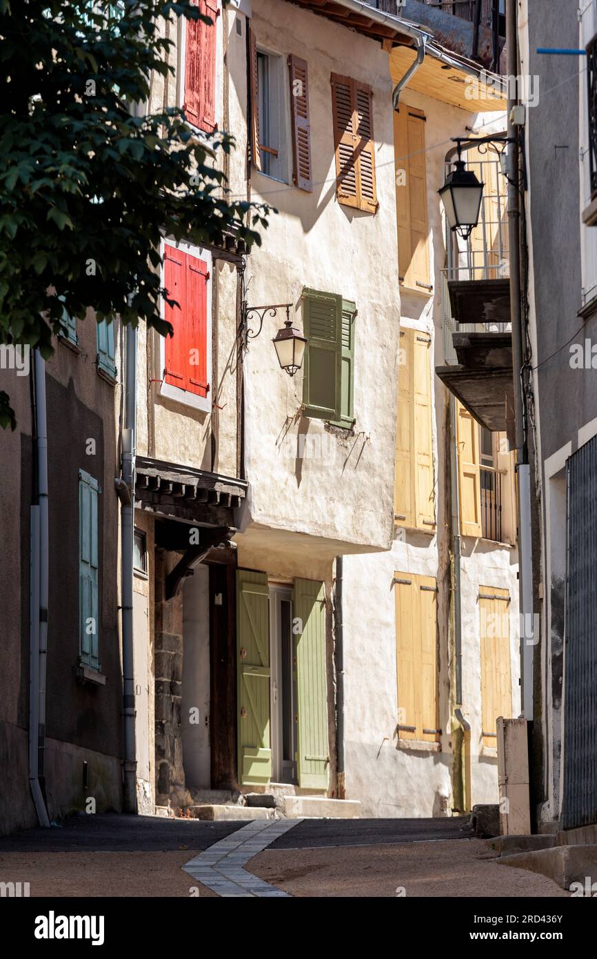 Les rues étroites de Seyne, digne-les-bains, Alpes-de-haute-Provence, Provence-Alpes-Côte d’Azur, France Banque D'Images