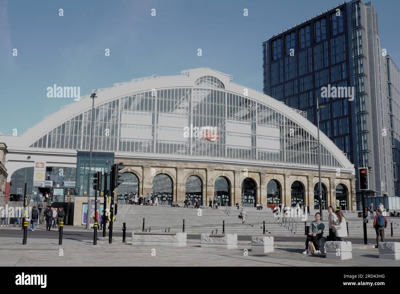 Liverpool Lime Street Station, Merseyside, Royaume-Uni, la plus ancienne station terminus du monde encore en activité Banque D'Images