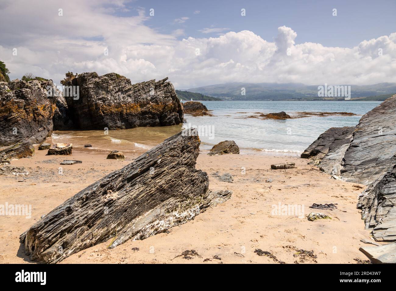 Borth-y-Gest, Snowdonia sur la côte nord du pays de Galles Banque D'Images