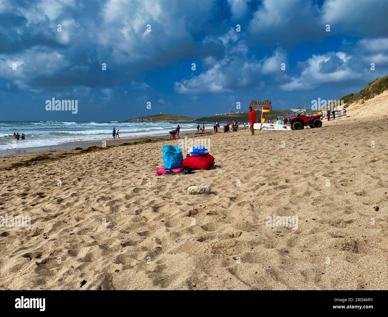 Plage et côte de Newquay en Cornouailles Banque D'Images