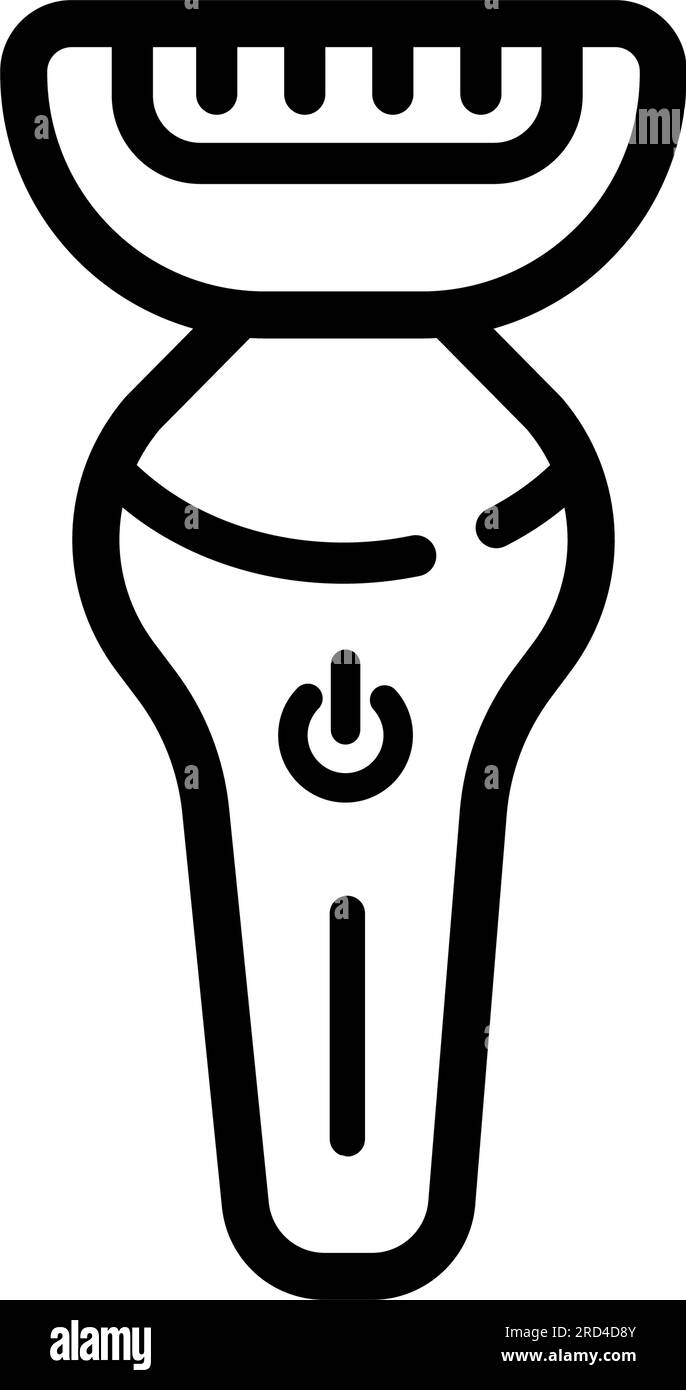 Icône de contour isolé du rasoir. Rasoir d'illustration vectorielle sur fond blanc. Accessoire Vector Line Icon pour rasage. Illustration de Vecteur