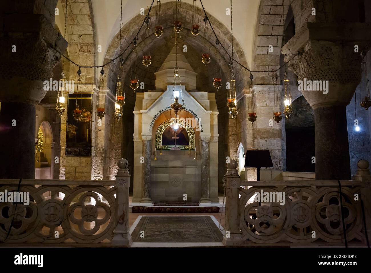 Chapelle Sainte-Hélène dans l'église du Saint-Sépulcre, quartier chrétien de la vieille ville de Jérusalem Banque D'Images