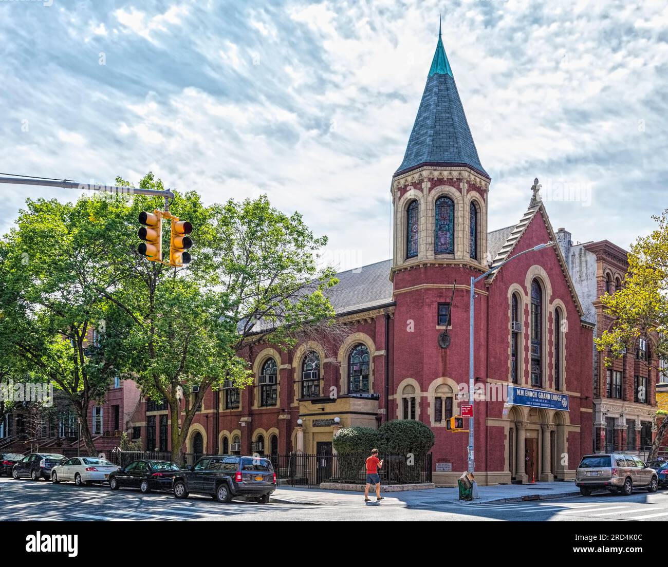 Bedford Stuyvesant : Enoch Grand Lodge occupe ce qui a été construit en 1890 comme Église épiscopale réformée de la réconciliation. Banque D'Images