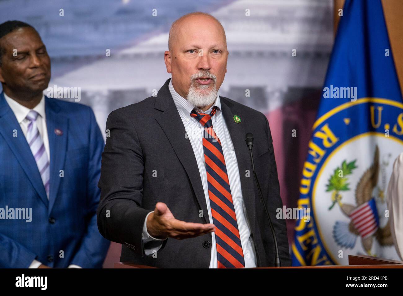 Le représentant des États-Unis, Chip Roy (républicain du Texas), a fait des remarques sur une proposition de compromis à la loi DCA au Capitole des États-Unis à Washington, DC, mardi 18 juillet 2023. Crédit : Rod Lamkey/CNP/MediaPunch Banque D'Images