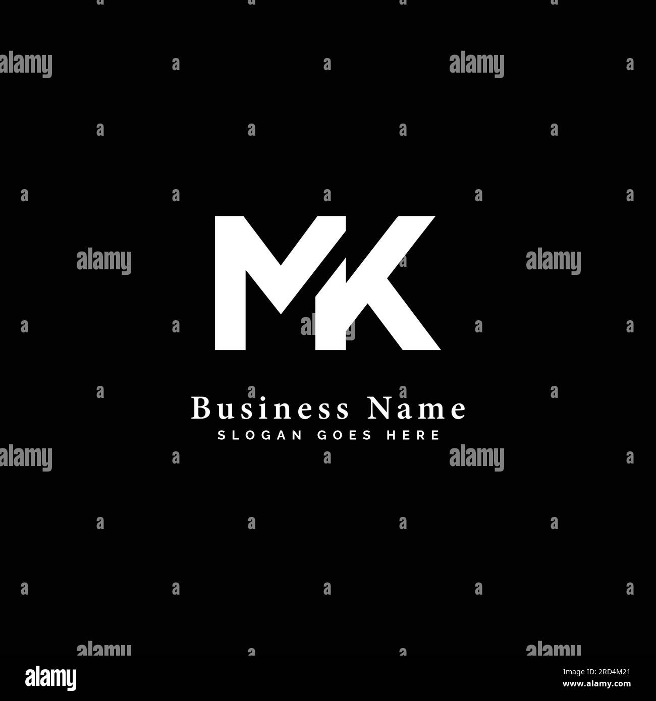 M, K, MK lettre logo modèle de vecteur de conception. Illustration abstraite du logo MK Alphabet Illustration de Vecteur