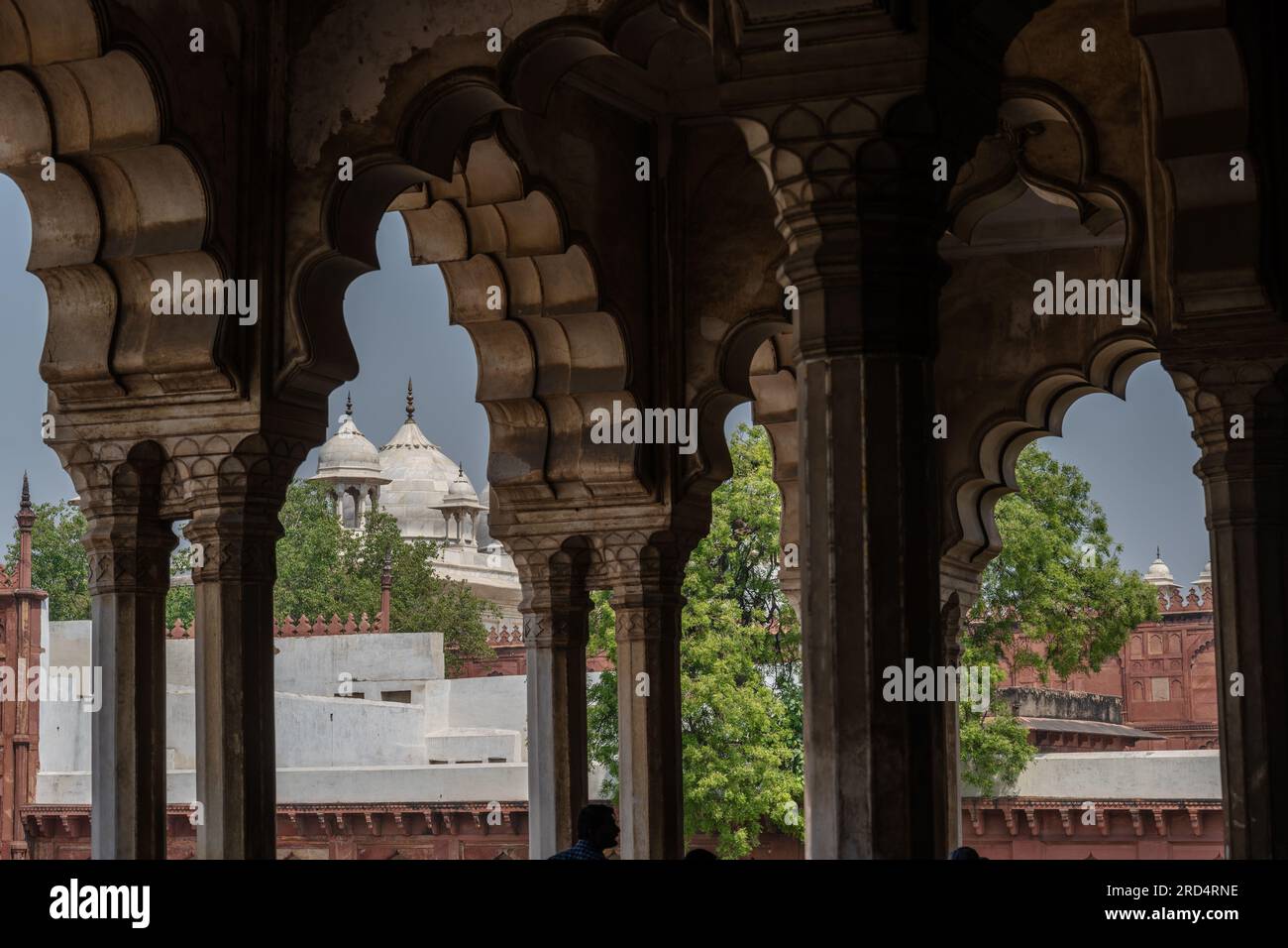Agra, Inde -- 12 avril 2023. Une photo de dômes au sommet d'une mosquée à Agra, en Inde Banque D'Images