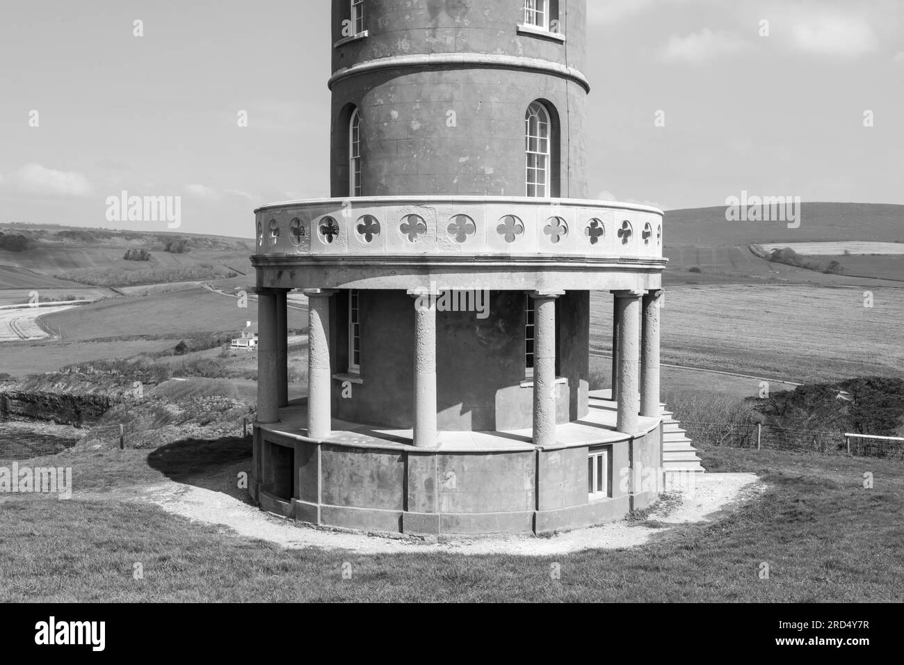 La tour Clavell donne sur la baie de Kimmeridge à Dorset Banque D'Images