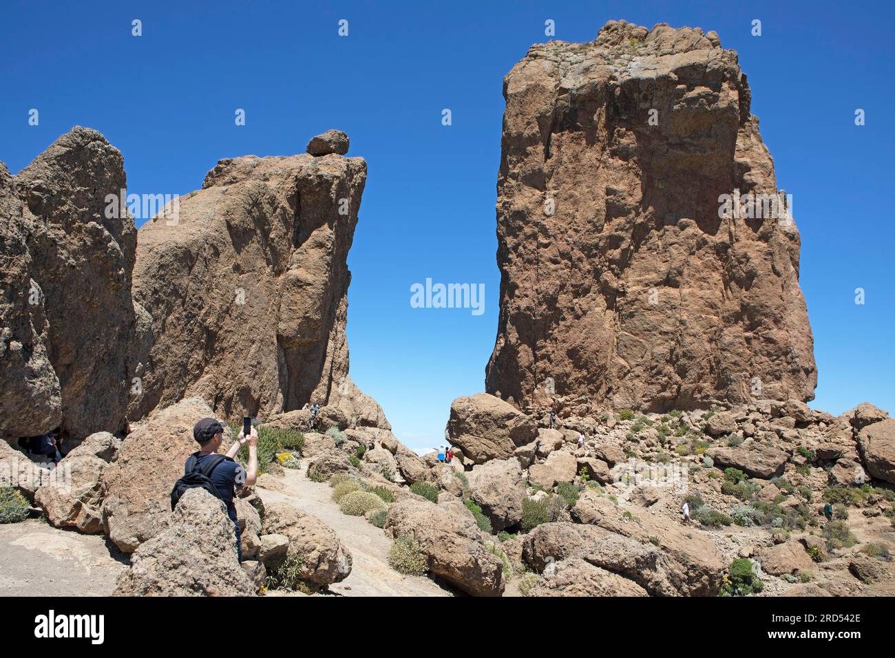 Roque Nublo à Parque Rural del Nublo, province de Las Palmas, Gran Canaria, Îles Canaries, Espagne Banque D'Images
