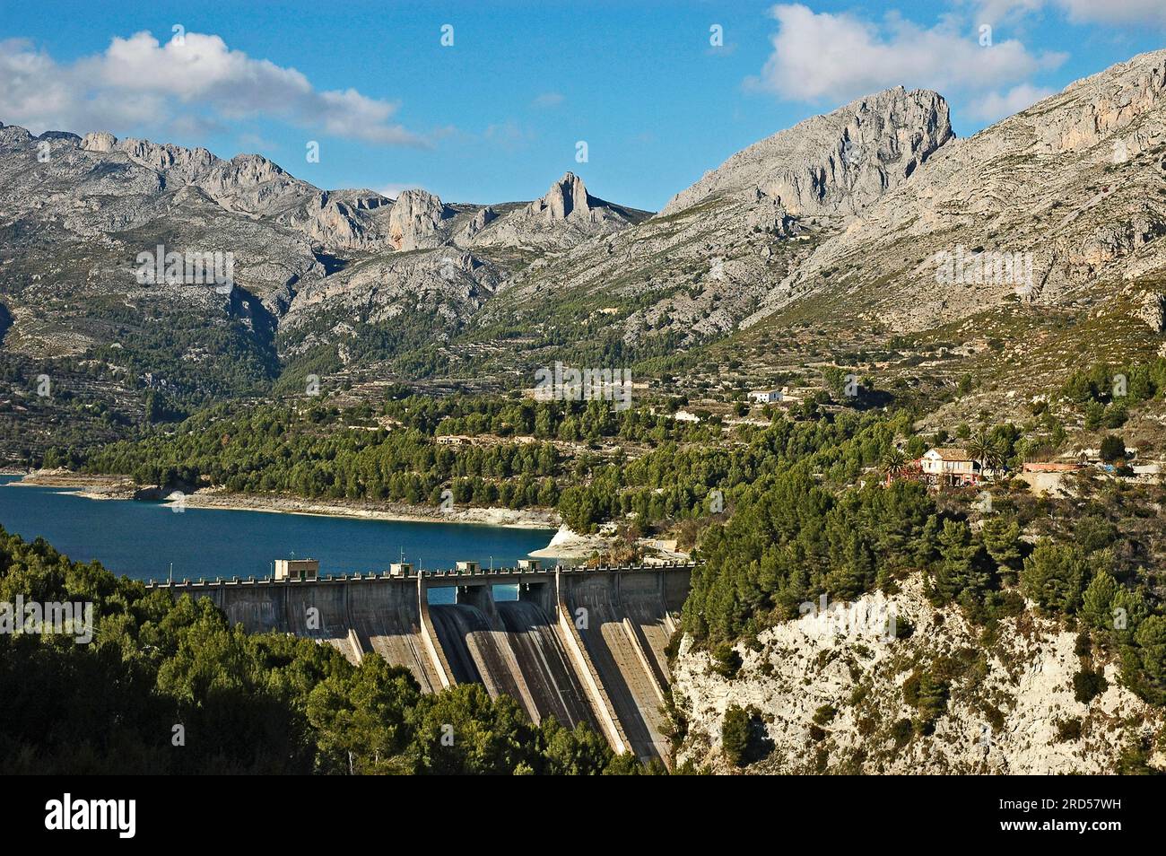 Réservoir, barrage, Guadalest, province d'Alicante, Espagne Banque D'Images