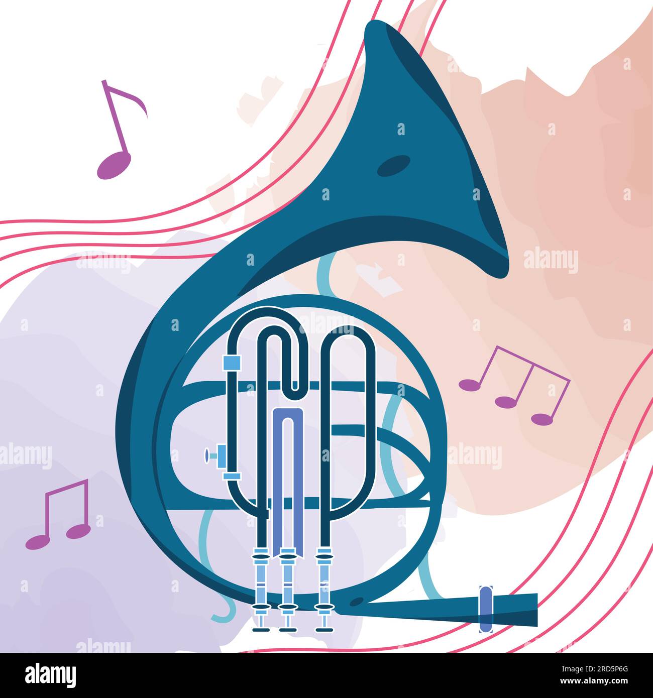 Vecteur d'instrument de musique trombone coloré isolé Image Vectorielle  Stock - Alamy