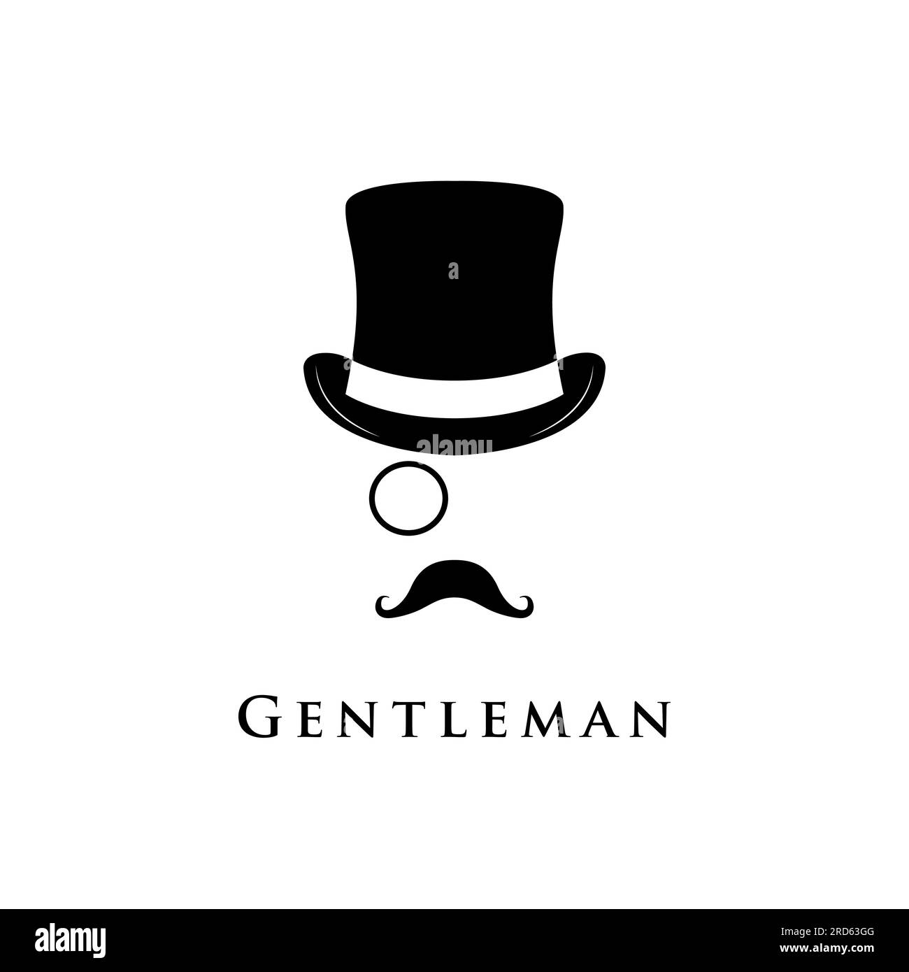 Gentleman escroc avec chapeau haut de forme et monocle' Autocollant