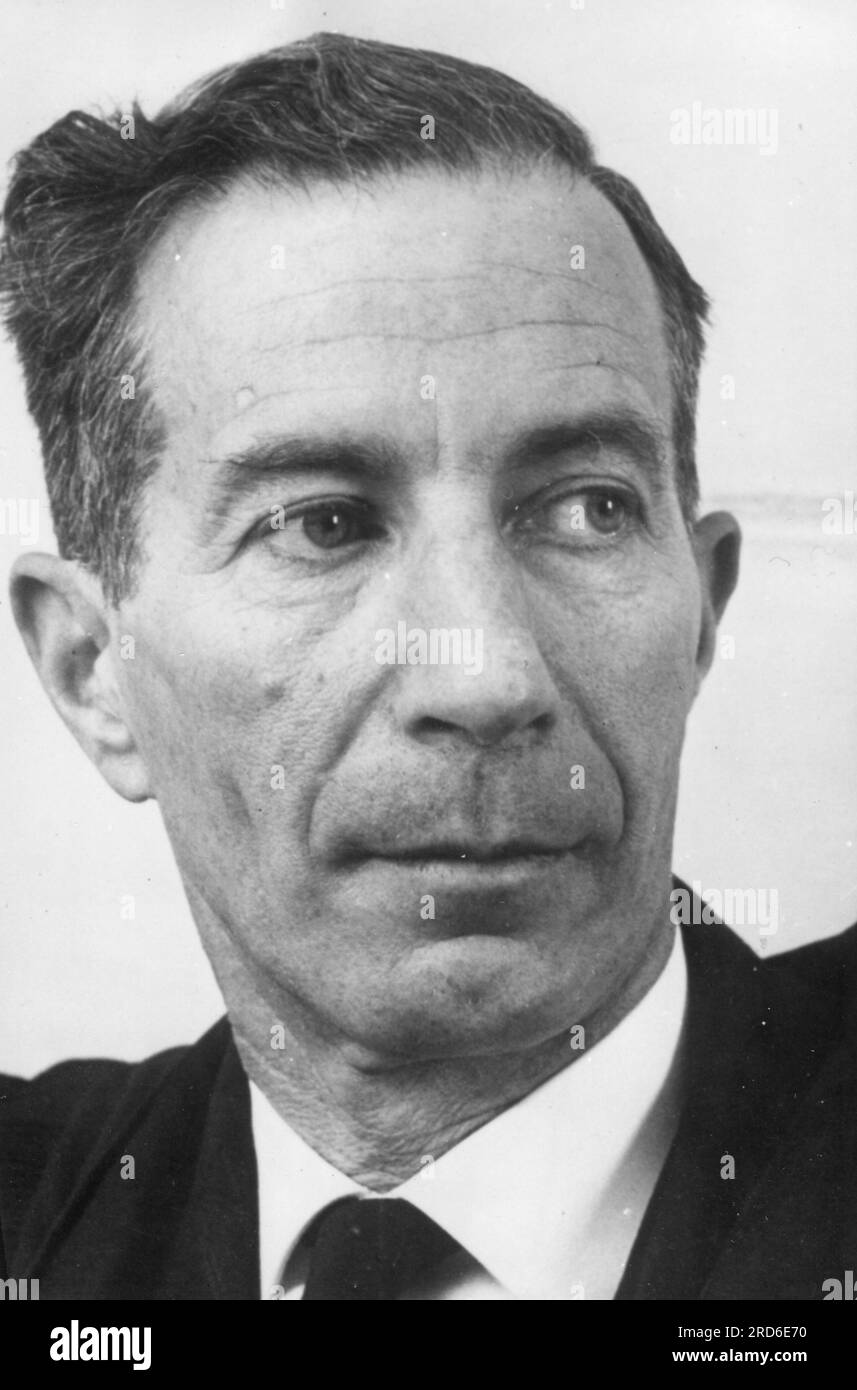 Eichmann, Adolf, 19.3.1906 - 1,6.1962, officier SS autrichien, procès en Israël, 11.4. - 15.12.1961, coroner A. Witkon, 20.3,1961, USAGE ÉDITORIAL SEULEMENT Banque D'Images