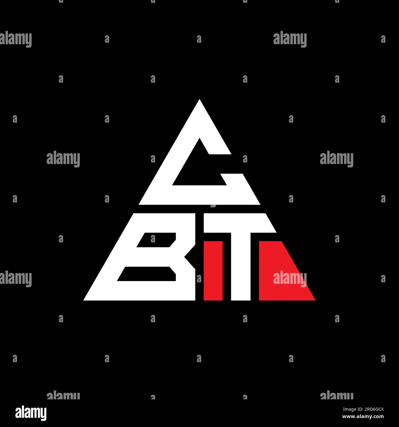 Logo de lettre triangle CBT avec forme de triangle. Monogramme de ...