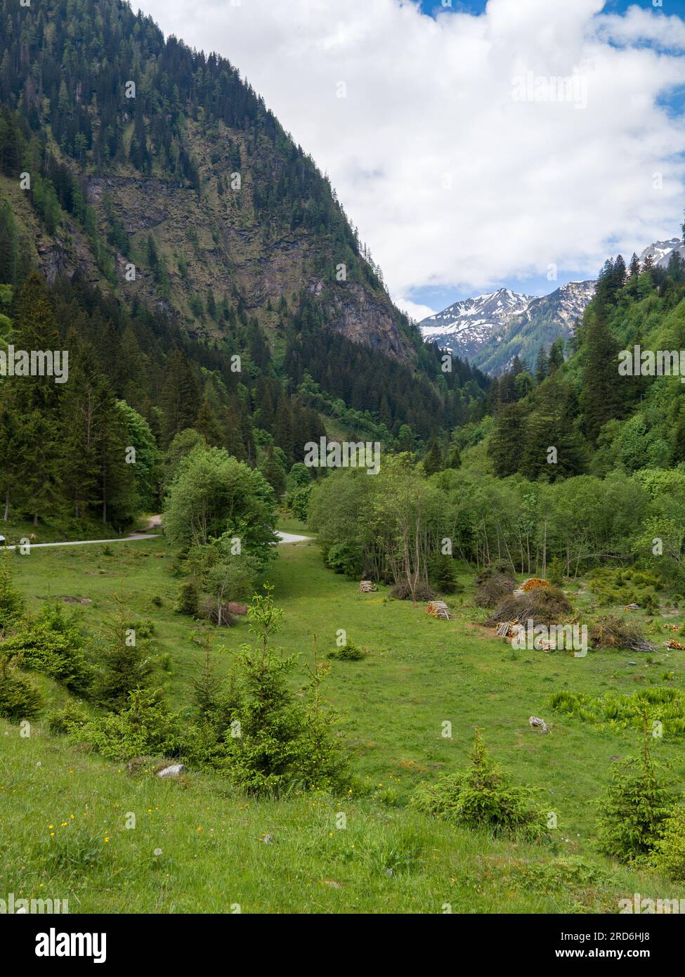 Belle vue sur la célèbre vallée de Rauris, Salzbourg, Autriche Banque D'Images