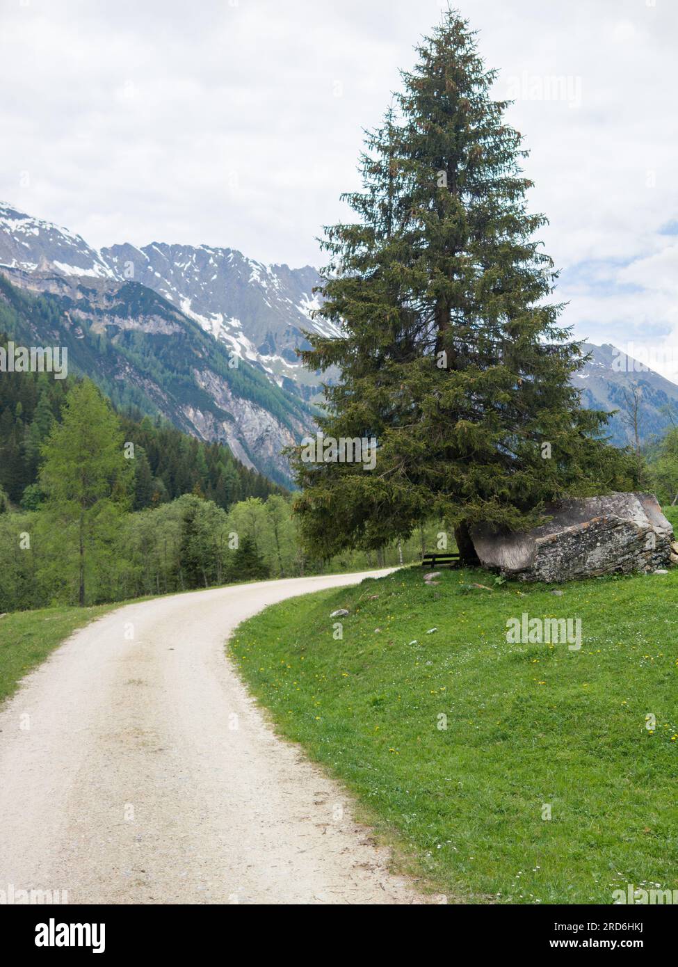 Belle vue sur la célèbre vallée de Rauris, Salzbourg, Autriche Banque D'Images