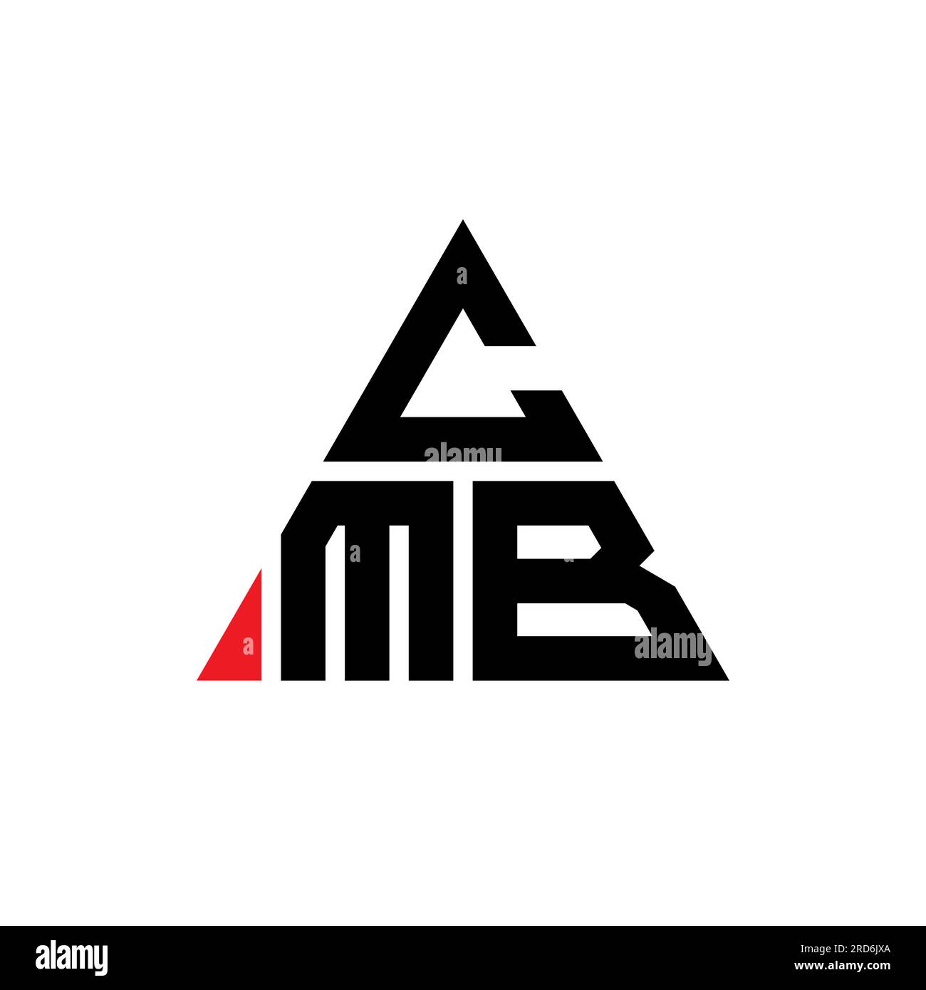 Logo CMB en forme de triangle. Monogramme de logo triangle CMB. Modèle de logo vecteur triangle CMB avec couleur rouge. CMB triangul Illustration de Vecteur