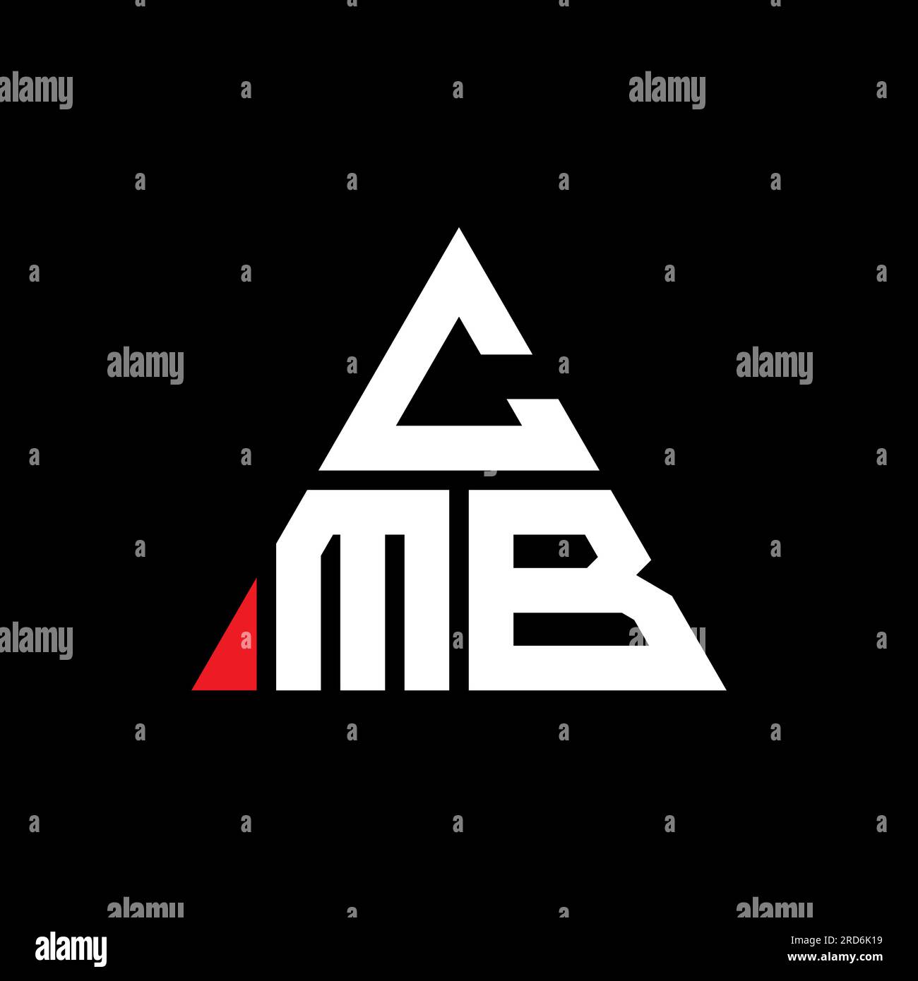 Logo CMB en forme de triangle. Monogramme de logo triangle CMB. Modèle de logo vecteur triangle CMB avec couleur rouge. CMB triangul Illustration de Vecteur