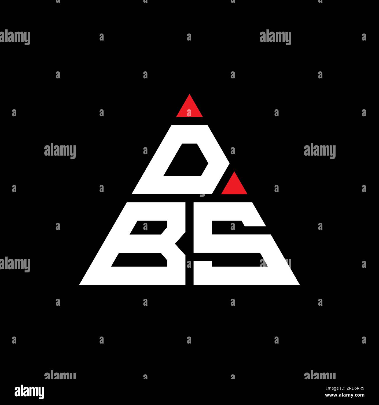 Logo DBS avec lettre triangle en forme de triangle. Monogramme de logo triangle DBS. Modèle de logo vecteur triangle DBS avec couleur rouge. DBS triangul Illustration de Vecteur