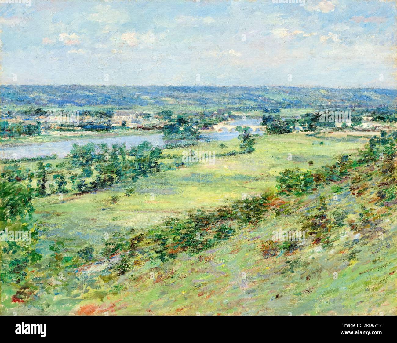 Théodore Robinson, la Vallée de la Seine depuis les collines de Giverny, peinture de paysage à l'huile sur toile, 1892 Banque D'Images