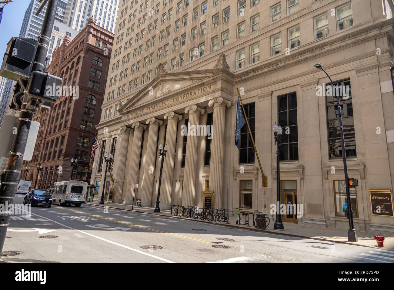 Wintrust Financial Corporation Lasalle Street à Chicago Building Facade Exterior dans le quartier financier de Chicago Banque D'Images