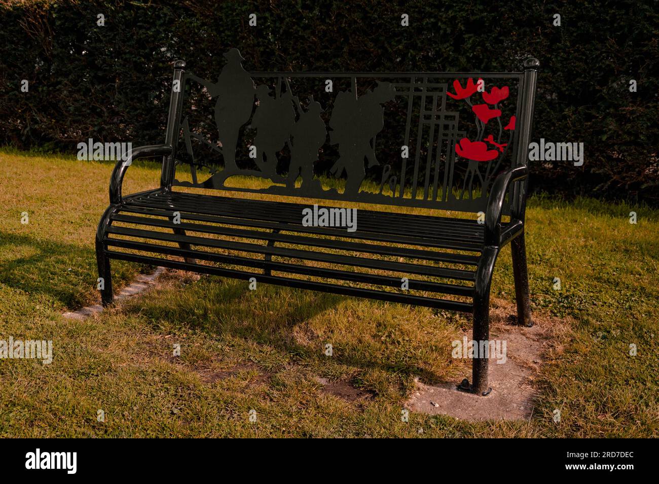 Memorial Bench, Lydd, Kent, Angleterre Banque D'Images