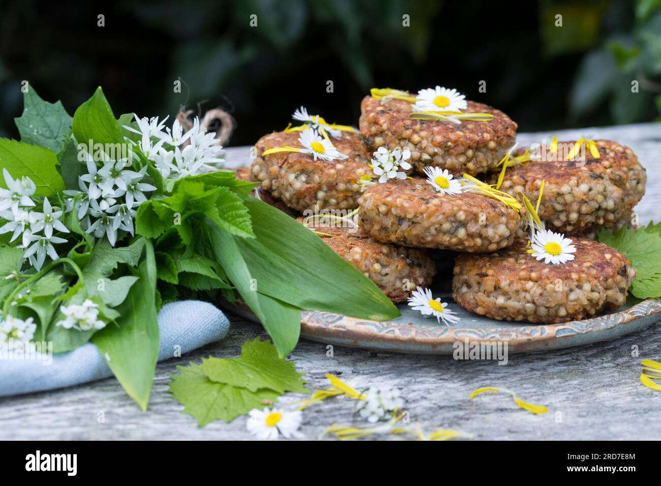 Kräuter-Bratlinge, Bratling, Burger, Kräuterburger, Kräuter-Burger, Kräuter-Frikadelle, vegan, vegetarisch, Patty, Pattys, Patties, Kräuter-Patty, Krä Banque D'Images Kräuter-Bratlinge, Bratling, Burger, Kräuterburger, Kräuter-Burger, Kräuter-Frikadelle, vegan, vegetarisch, Patty, Pattys, Patties, Kräuter-Patty, Krä Banque D'Images