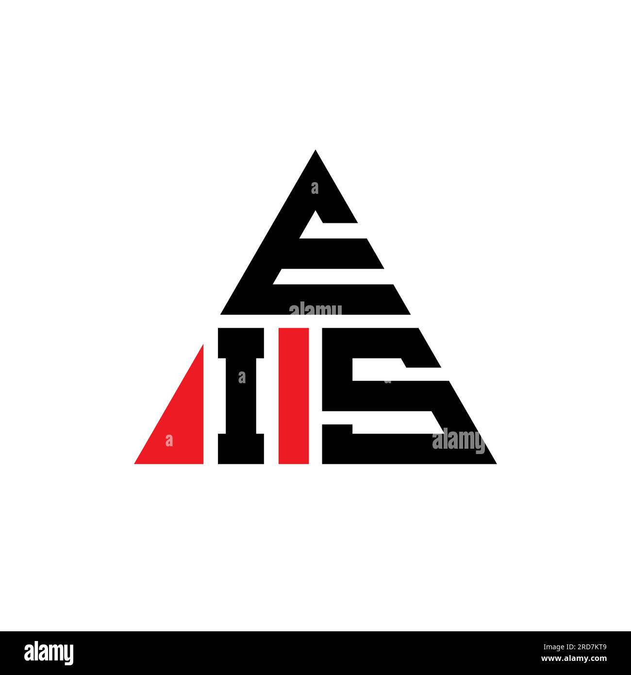Logo de lettre triangle EIS avec forme de triangle. Monogramme de logo triangle EIS. Modèle de logo vecteur triangle EIS avec couleur rouge. EIS triangul Illustration de Vecteur