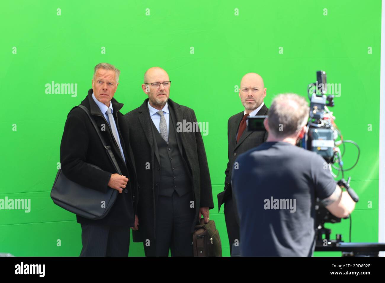 Le tournage d'un drame ITV MR Bates VS Post Office. Le drame d'ITV est basé sur une histoire vraie d'injustice de M. Alan Bates un sous-maître de poste qui a décidé de se battre contre une erreur scandaleuse de justice, Innocent sous-maître de poste et postresses ont été accusés à tort de fausse comptabilité Banque D'Images