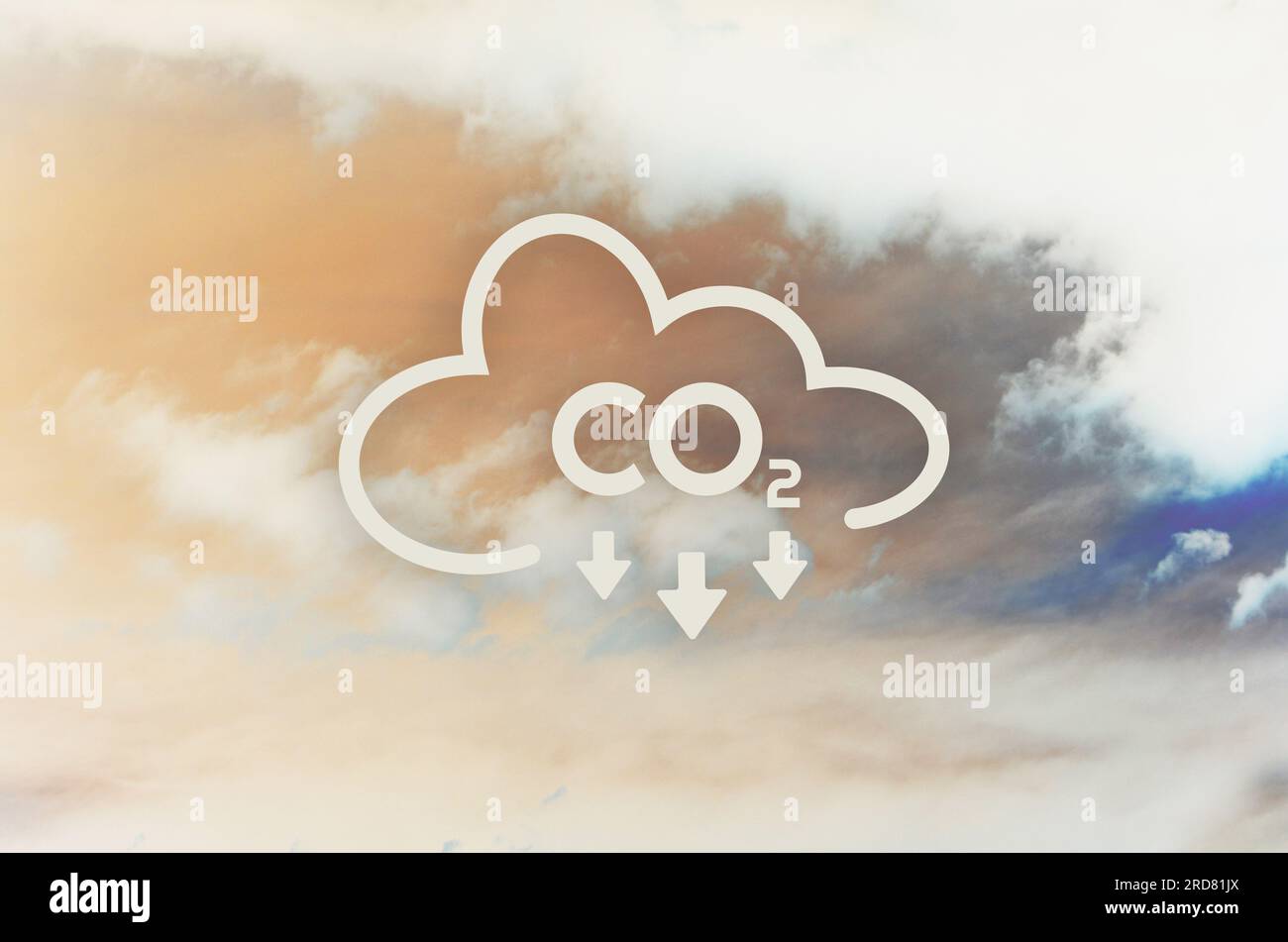 Réduire les émissions de CO2 pour arrêter le changement climatique. Fond d'énergie verte Banque D'Images