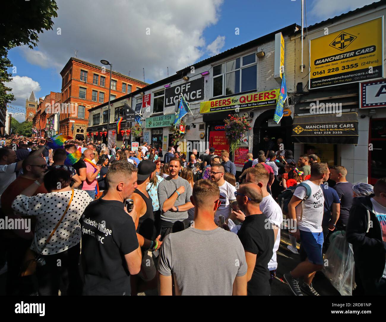 Manchester Pride - Canal Street / Bloom Street, Manchester, Angleterre, Royaume-Uni, M1 3EZ Banque D'Images