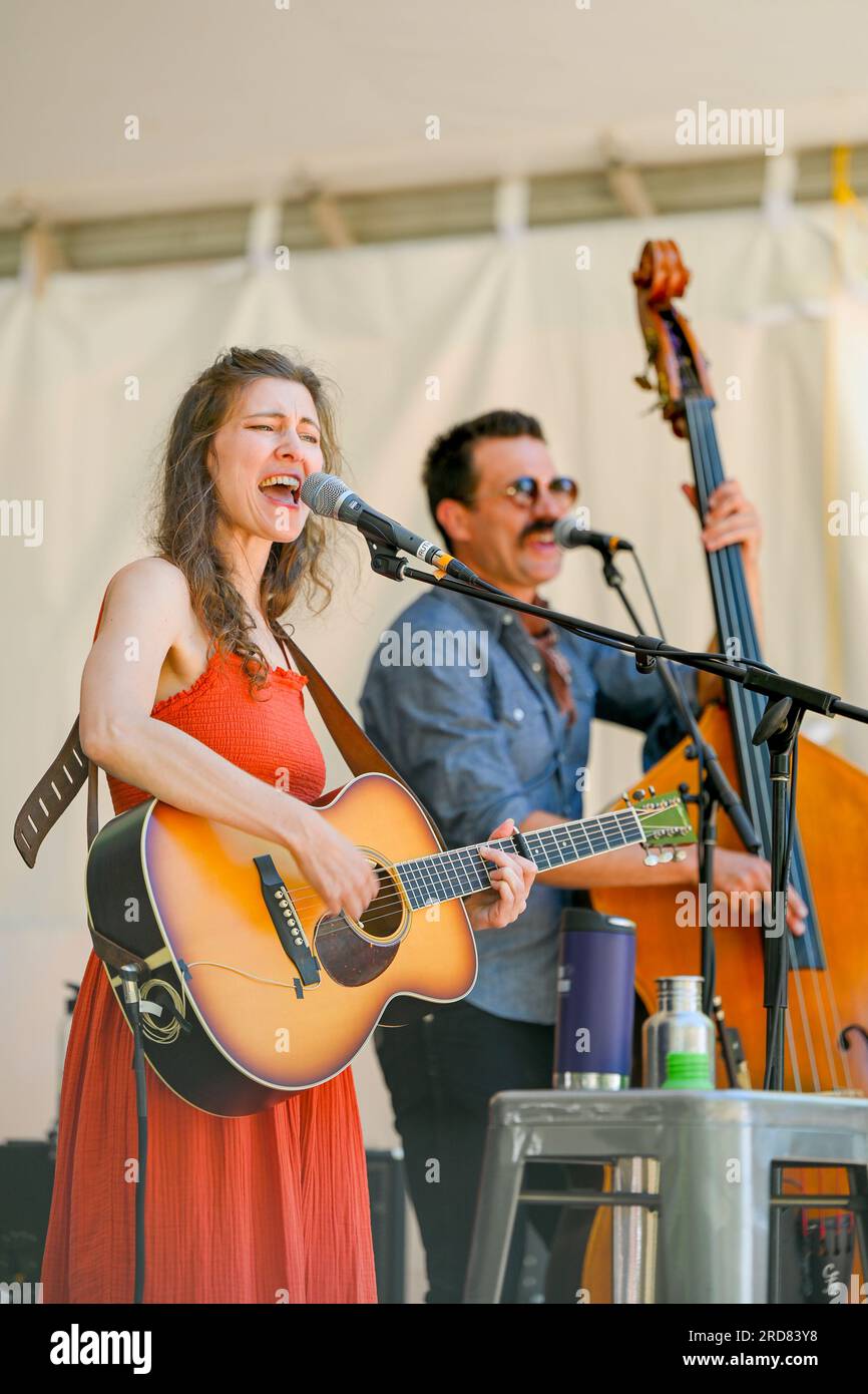 Ruth Moody, Vancouver Folk Music Festival, Jericho Park, Vancouver, Colombie-Britannique, Canada Banque D'Images